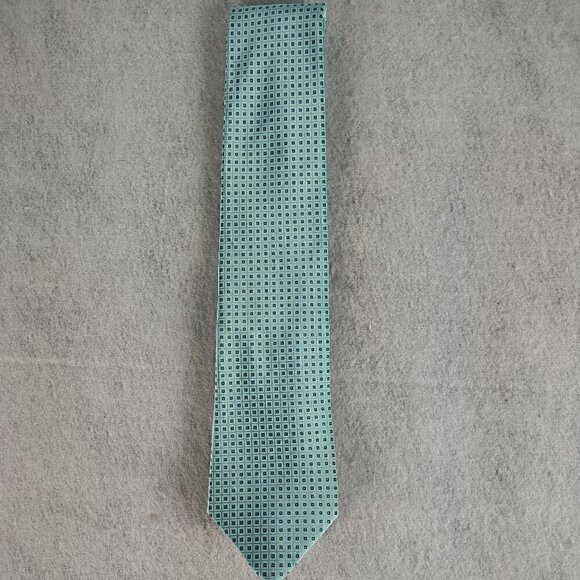 Izod Other - Izod Men's Very Light Blue, White, Blue Square Patterned 100% Silk Necktie